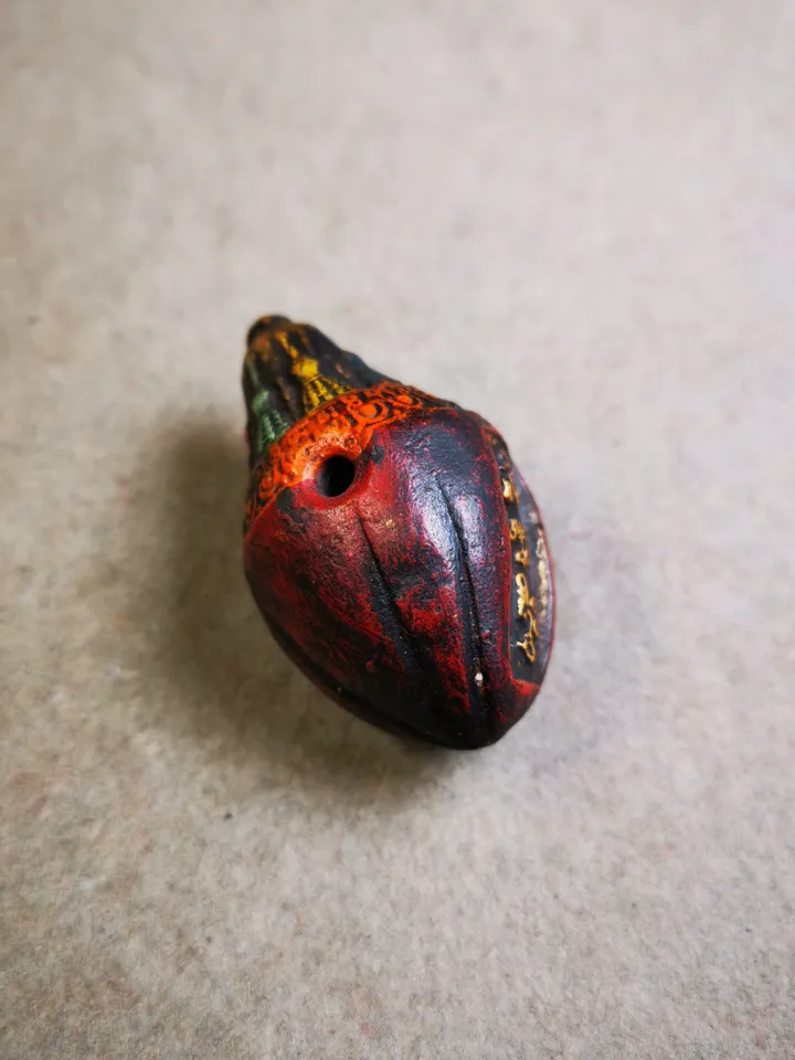 Gandhanra Old Tibetan Niang La Tsa Tsa Statue,Stupa Amulet,Pagoda Pendant,Small Size 48mm,50 Years Old
