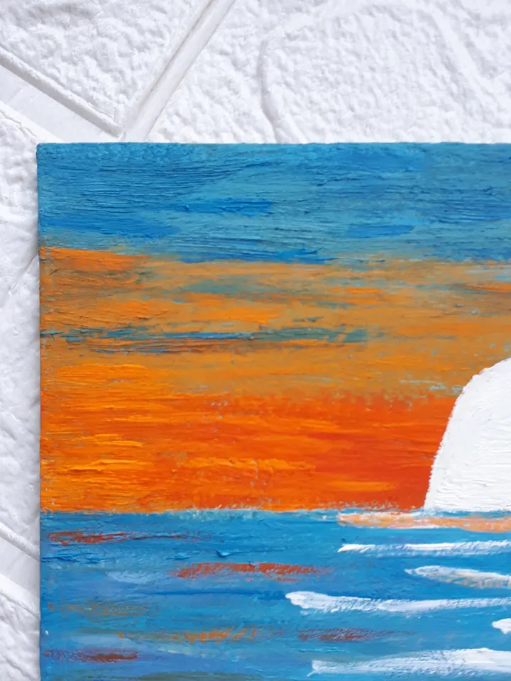 Sunset Miniature #8, Seascape Painting