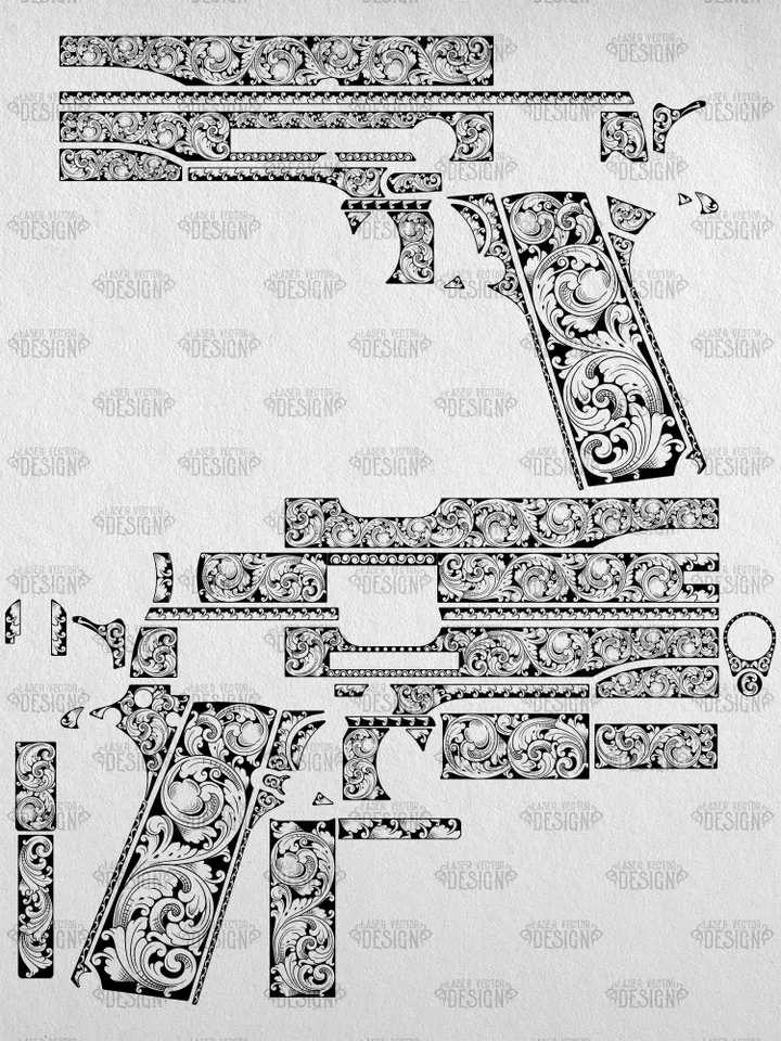 VECTOR DESIGN Colt 1911 government Scrollwork 10