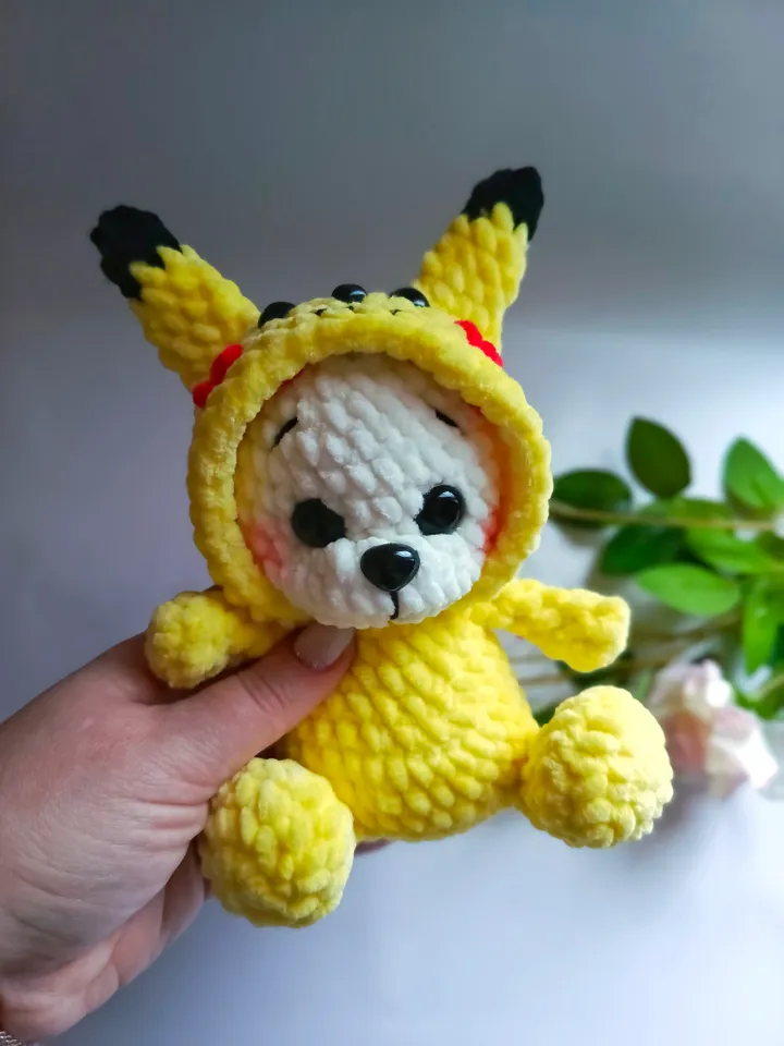 CROCHET PATTERN (PDF): Pikachu Amigurumi, Crochet Plush Pikachu  toy pattern, crochet pattern bear