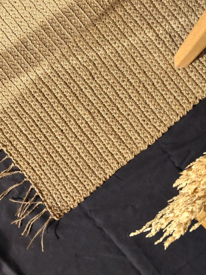 Zero Waste Natural Jute Rug Runner Eco-Friendly Minimalistic Narrow Braided Natural Custom Runner Rug Door Mat Scandinavian Boho Floor Decor