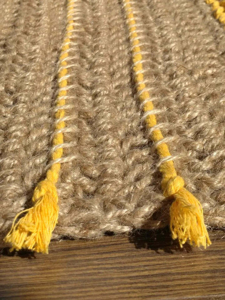 Indoor Door Mat Cute Yellow Welcome Rug Braided Natural Jute Custom Front Door Mat Rug Colorful Boho Country Welcome Rug Outdoor Decor