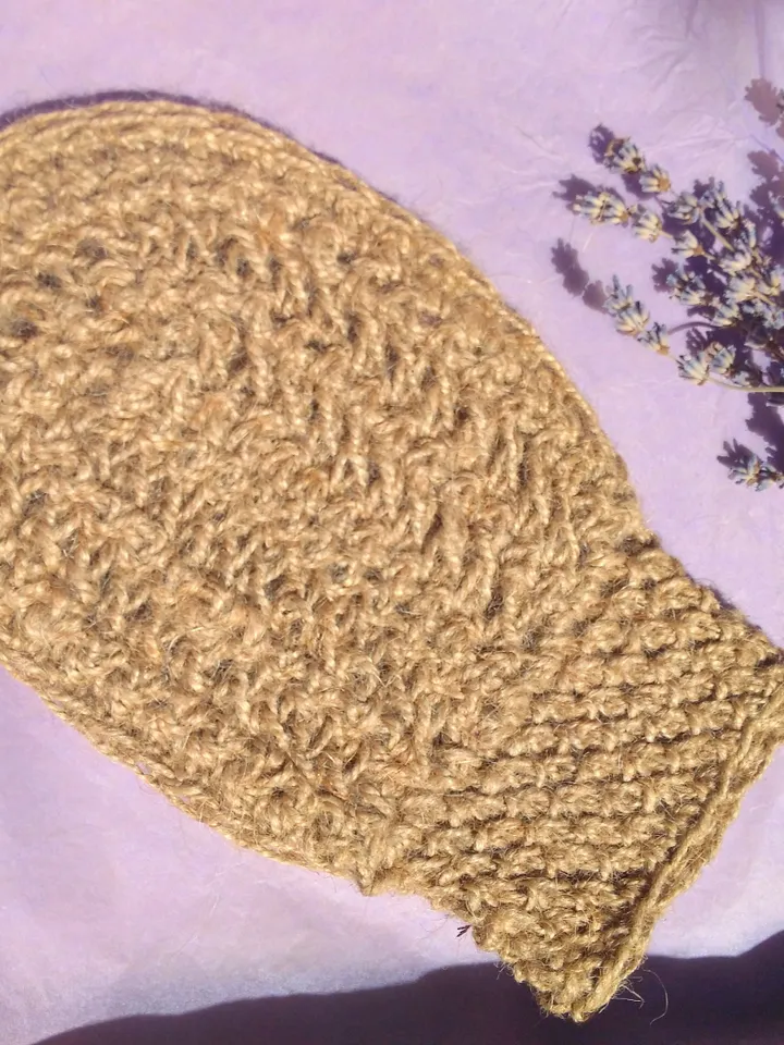Gift for Her Anti Cellulite Mitten Massage Jute Body Scruber Zero Waste Body Washclothc Cleaning Dry Skin Body Scrubber Exfoliating Detoxing