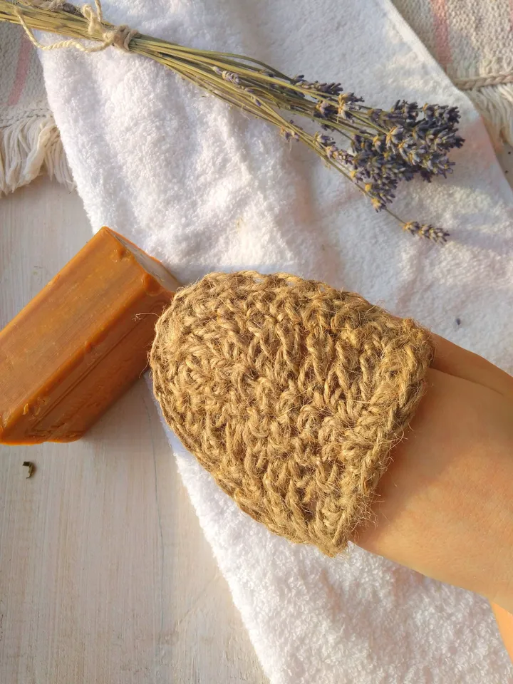 Reusable Face Scrubber Facial Scrubbie Sponge Zero Waste Exfoliating Facial Washcloth Face Peeling Jute Face Scrubber Small Scrubber