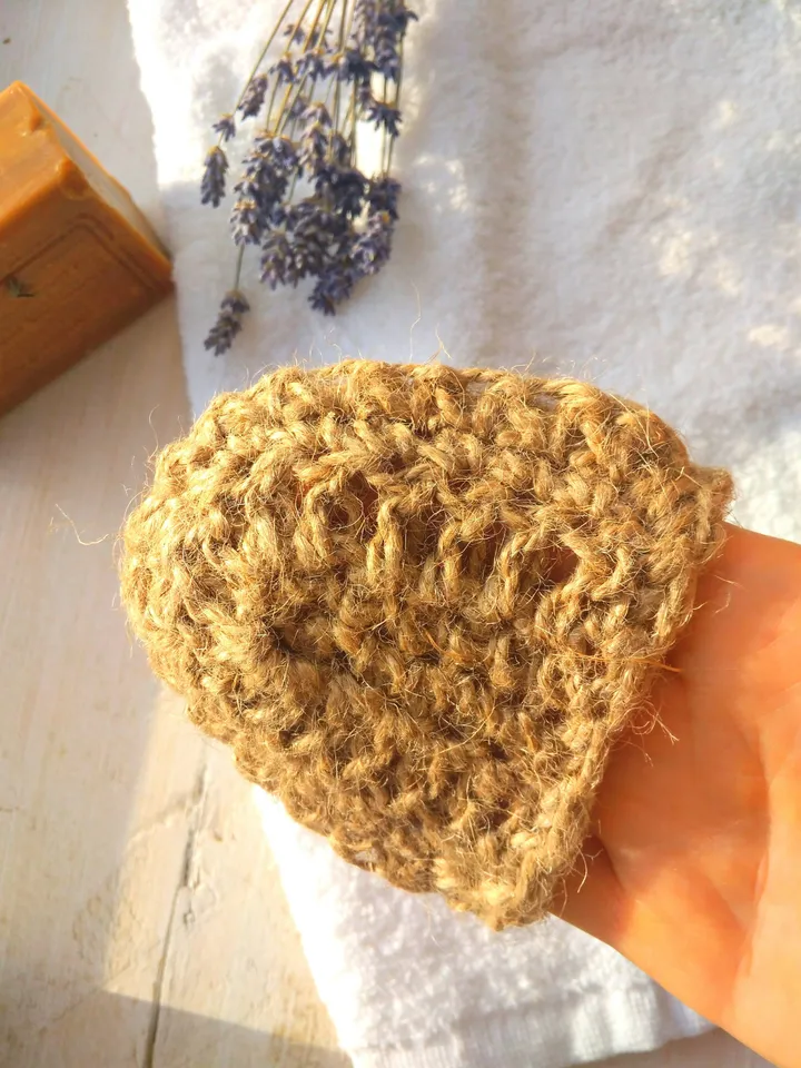 Reusable Face Scrubber Facial Scrubbie Sponge Zero Waste Exfoliating Facial Washcloth Face Peeling Jute Face Scrubber Small Scrubber