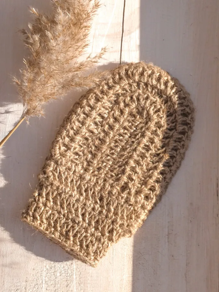 Zero Waste Jute Body ScrubberWith Massage Effect Natural Biodegradable Eco-friendly Crochet Body Washcloth Zero Waste Bathroom Washcloth