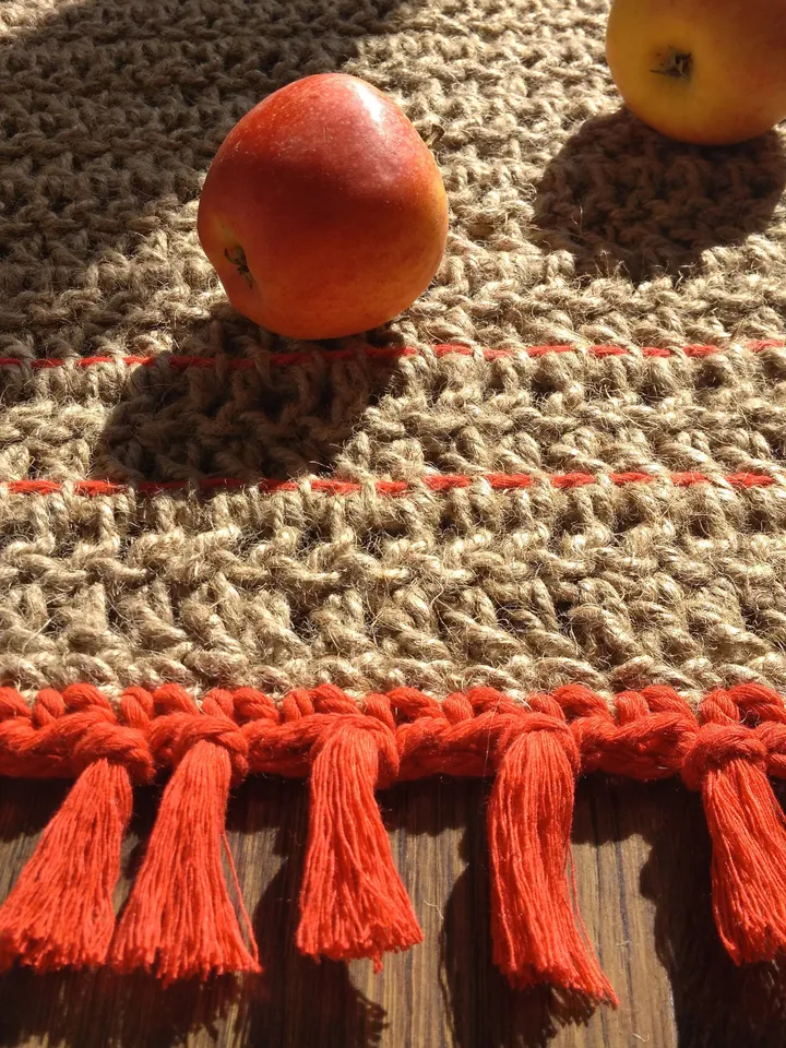 Indoor Door Mat Cute Welcome Red Rug Braided Natural Crochet Jute Custom Front Door Mat Rug Boho Country Welcome Rug Outdoor Decor