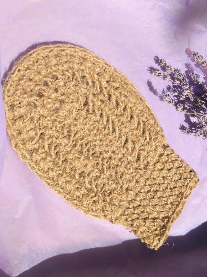 Gift for Her Anti Cellulite Mitten Massage Jute Body Scruber Zero Waste Body Washclothc Cleaning Dry Skin Body Scrubber Exfoliating Detoxing