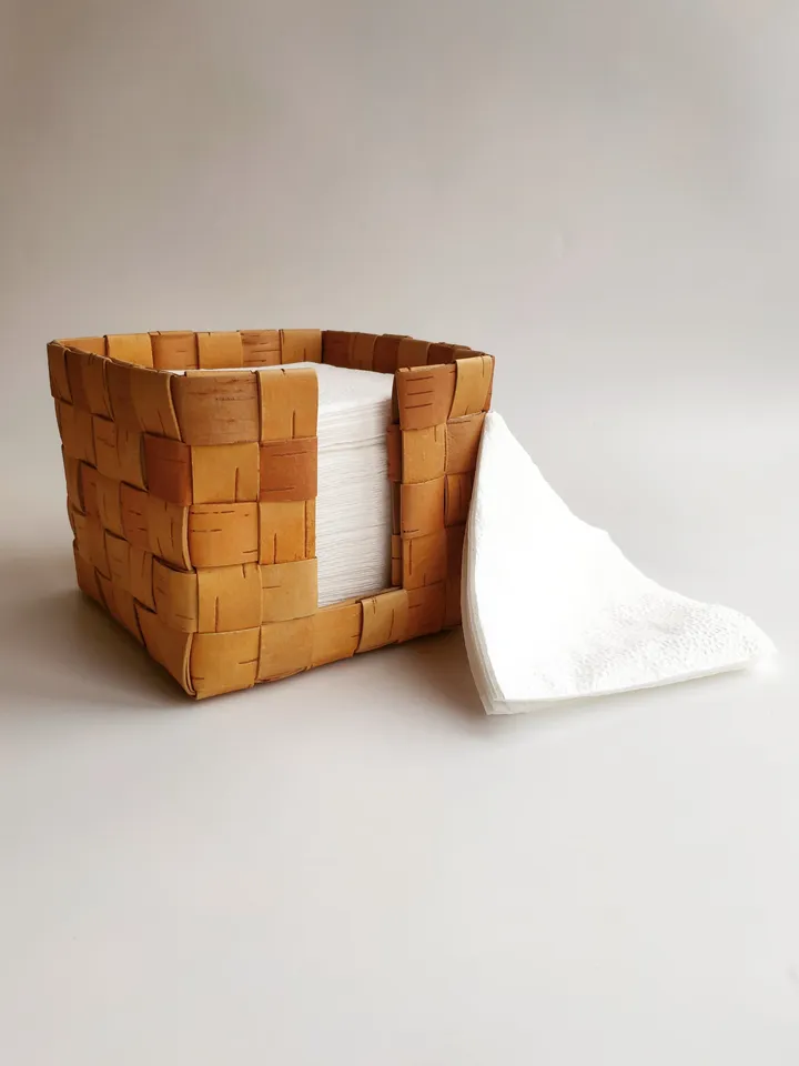 Birch bark napkin holder
