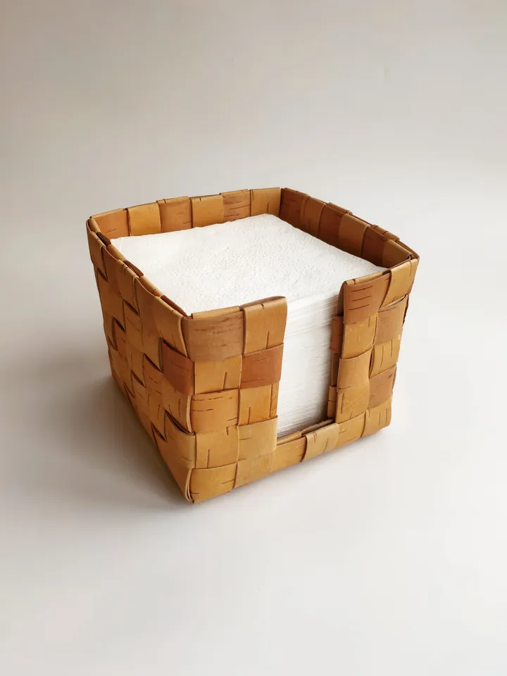Birch bark napkin holder