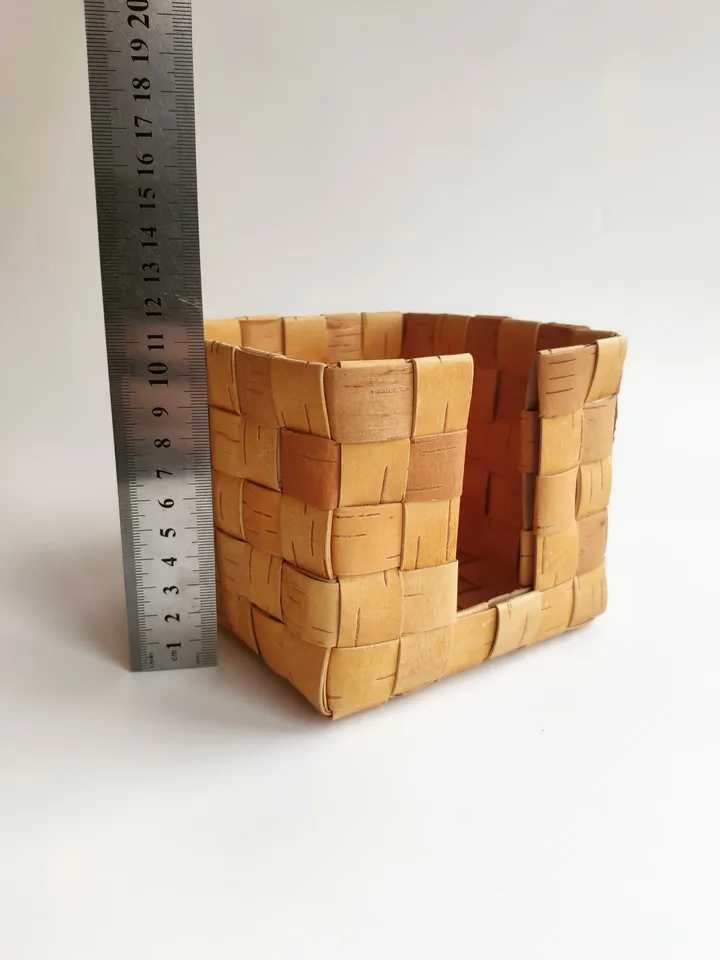 Birch bark napkin holder