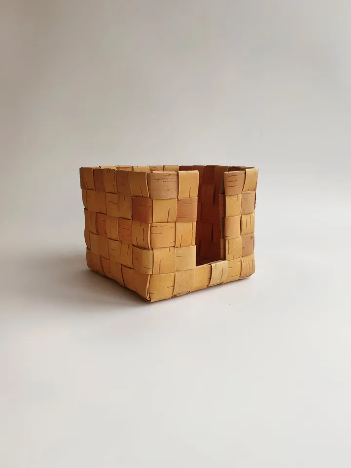 Birch bark napkin holder
