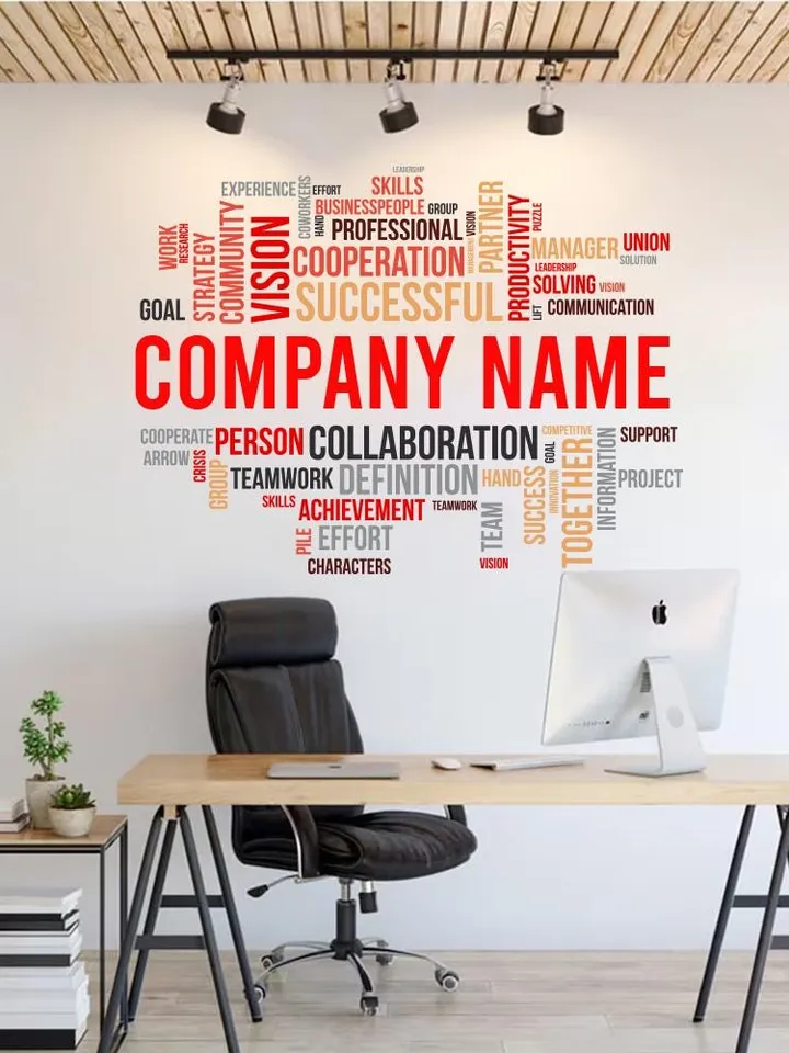 Company name Wall decal Personalized Business Name Office z3023