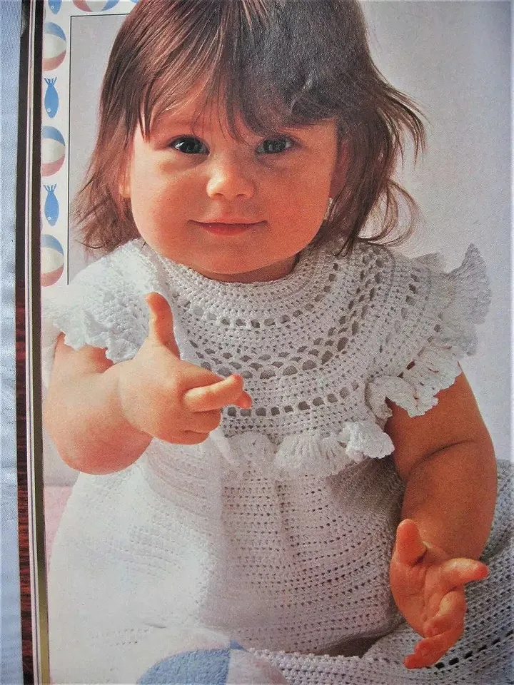 Dress crochet, girl dress crochet, baby dress crochet pattern, size 6 months, 1 years