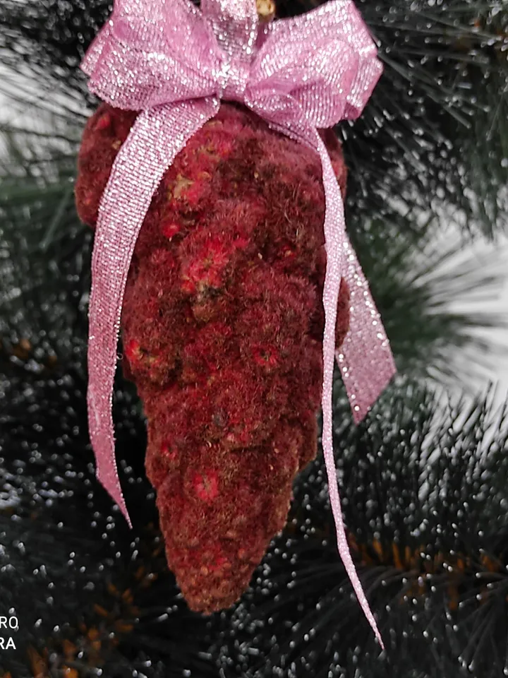 Pine cones for vase 6 pcs LARGE HOLIDAY pine cones ornaments set Natural decorations Red pine cones Charm set Natural decor  Gift idea