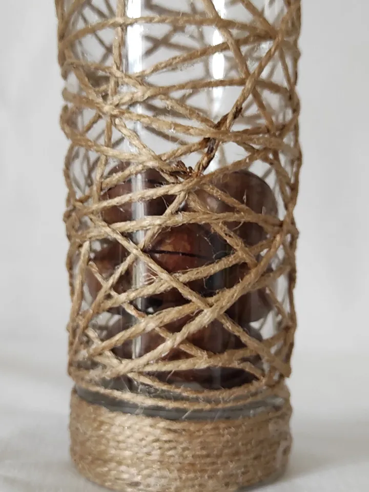 Small rustic vase set of 2 3 4 6 8 10 12 glass housewarming gift homegoods for centerpieces table decorations jute flowers décor vases table