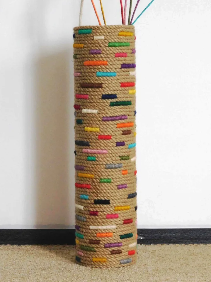 Floor vases with decorative balls tall extra large Scandanavian unique home décor cute colorful new apartment gift rustic vase set cylinder