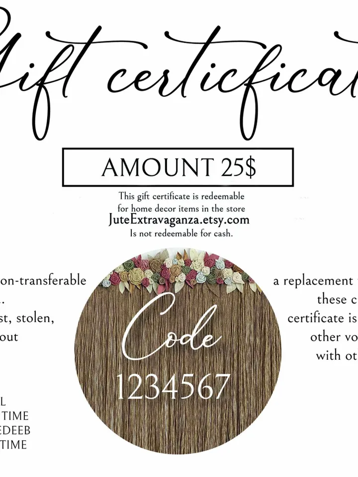 25USD printable gift certificate, 25 gift certificate, Electronic gift Voucher, Last minute present, Last Minute Gift idea, e Gift card