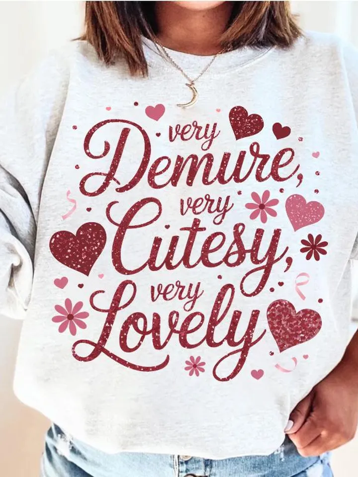 Very Demure Very Lovely Png, Glitter Valentine's Day Coquette PNG,VDay Very Cutesy png, Heart Glitter PNG, Trendy Valentines Sublimation