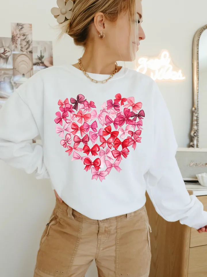 Coquette Valentine Heart PNG, Valentine png, Valentines day png, Valentine Bow Png, Pink Valentine Png, Valentine love Png, Girls valentine