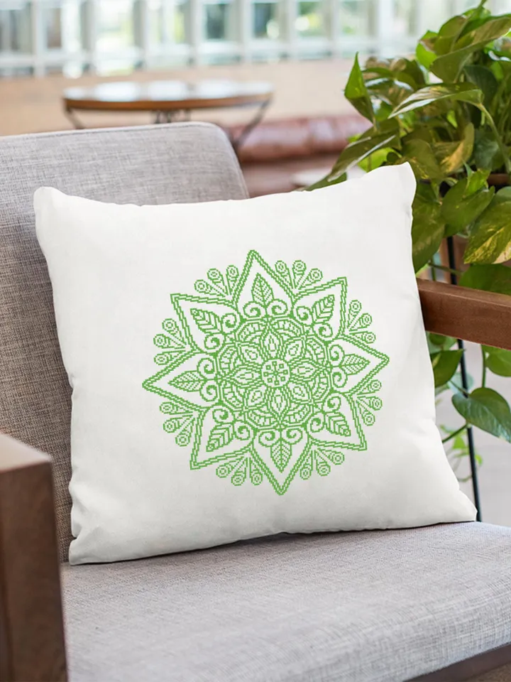 Flower mandala cross stitch pattern PDF download Mandala ornament cross stitch chart, Simple mandala pattern digital PDF for beginner #M276