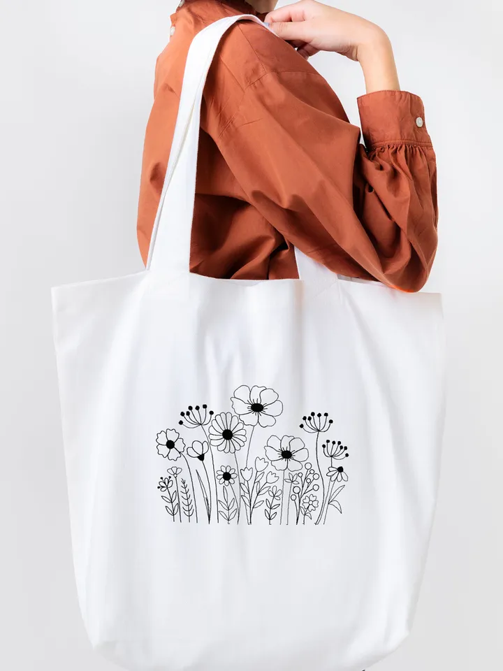 Wildflowers embroidery design Machine embroidery pattern 5 sizes, Meadow flowers embroidery files, Flower pattern, Floral border #R14