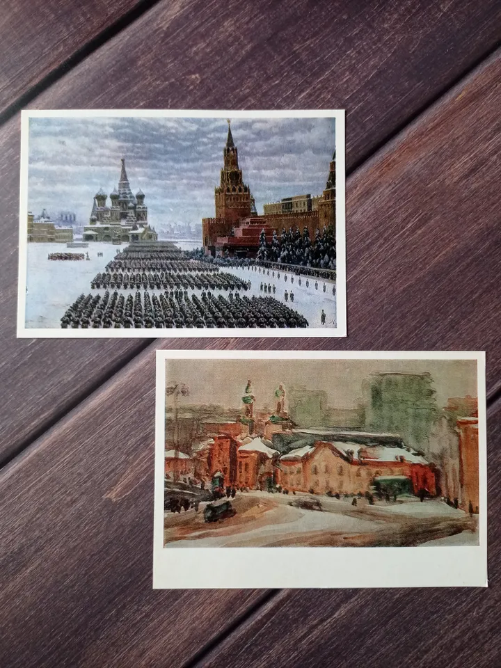 Mix of Soviet postcards