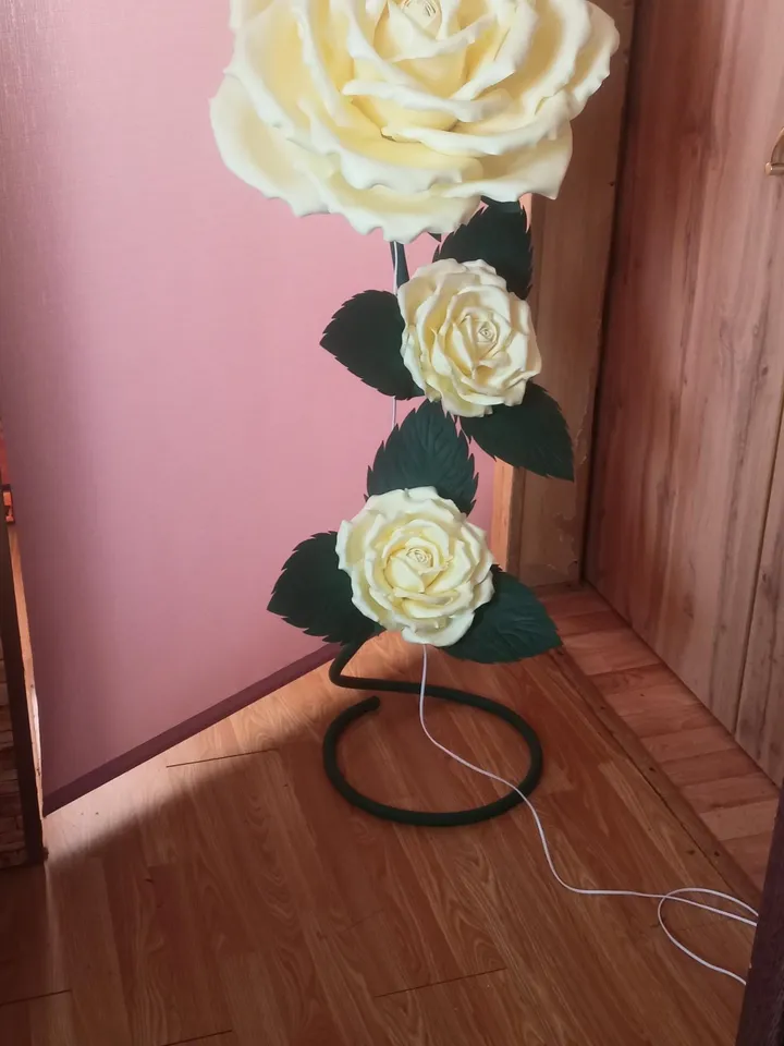 lamp, floor lamp for living room, glowing flower, flower lamp, led lamp, floor lamp, rose floor lamp, rose lamp