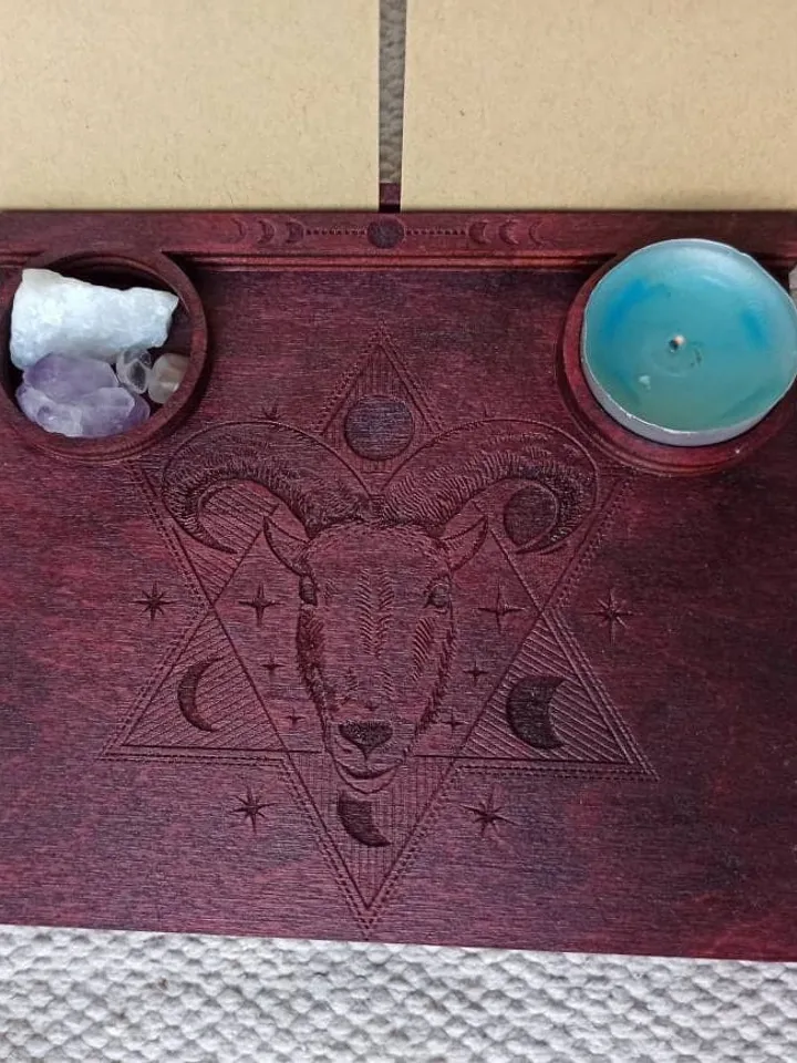 Tarot card stand for fortune telling or altar box stand