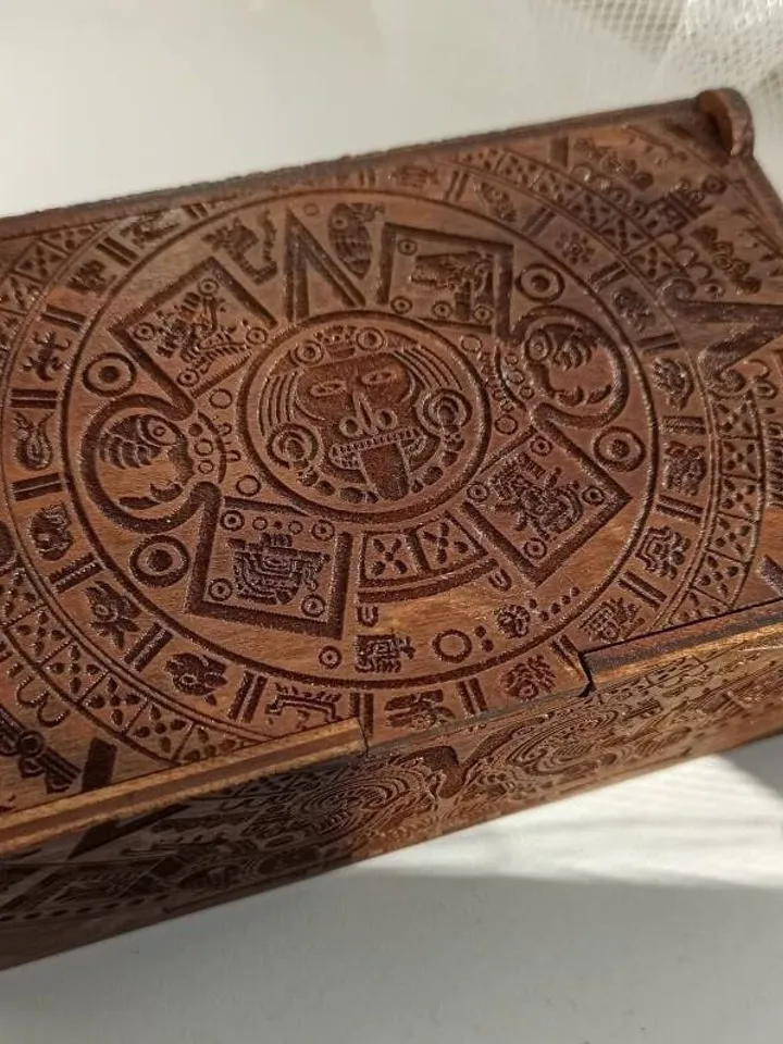 Tarot card deck box, witch mystery box, beginner witch kit with Mayan calendar
