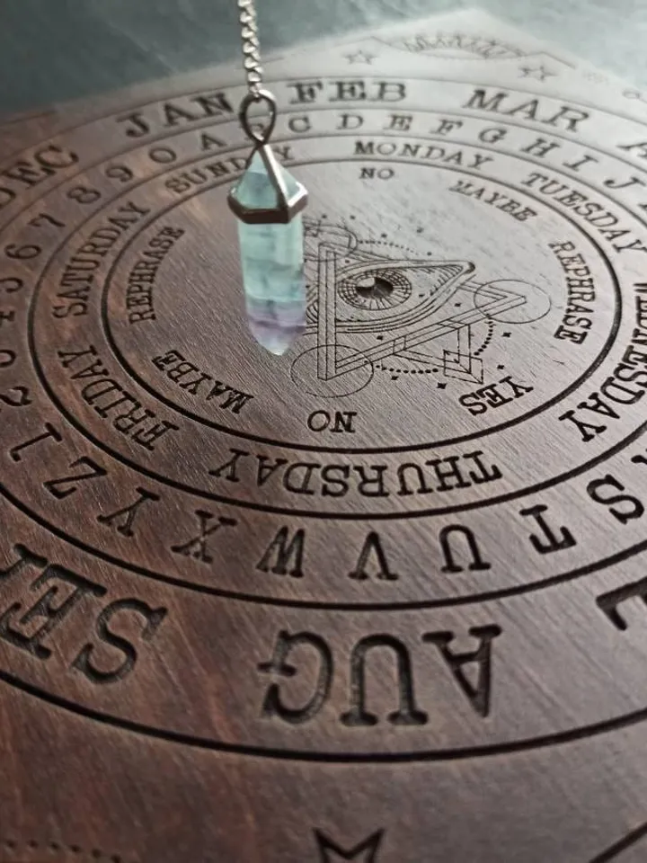 Beginner witch kit , Pendulum board , Crystal pendulum