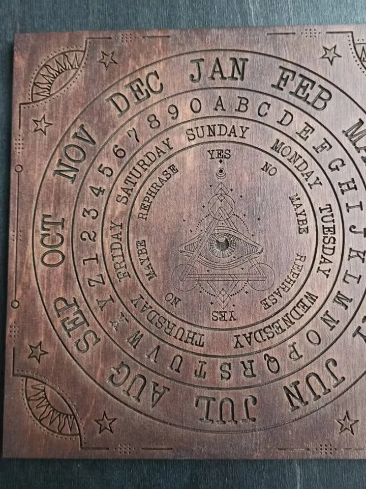 Pendulum wooden board , pendulum stand , witchy decor , ouija board