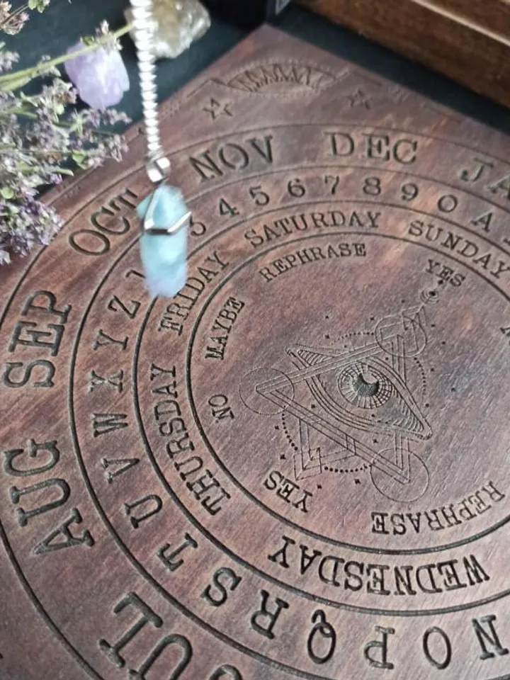 Beginner witch kit , Pendulum board , Crystal pendulum