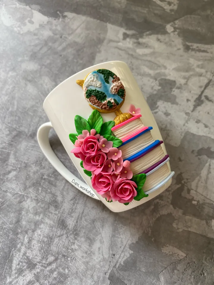 2020 graduation gift personalized mug or teacher tumbler with polymer clay decor