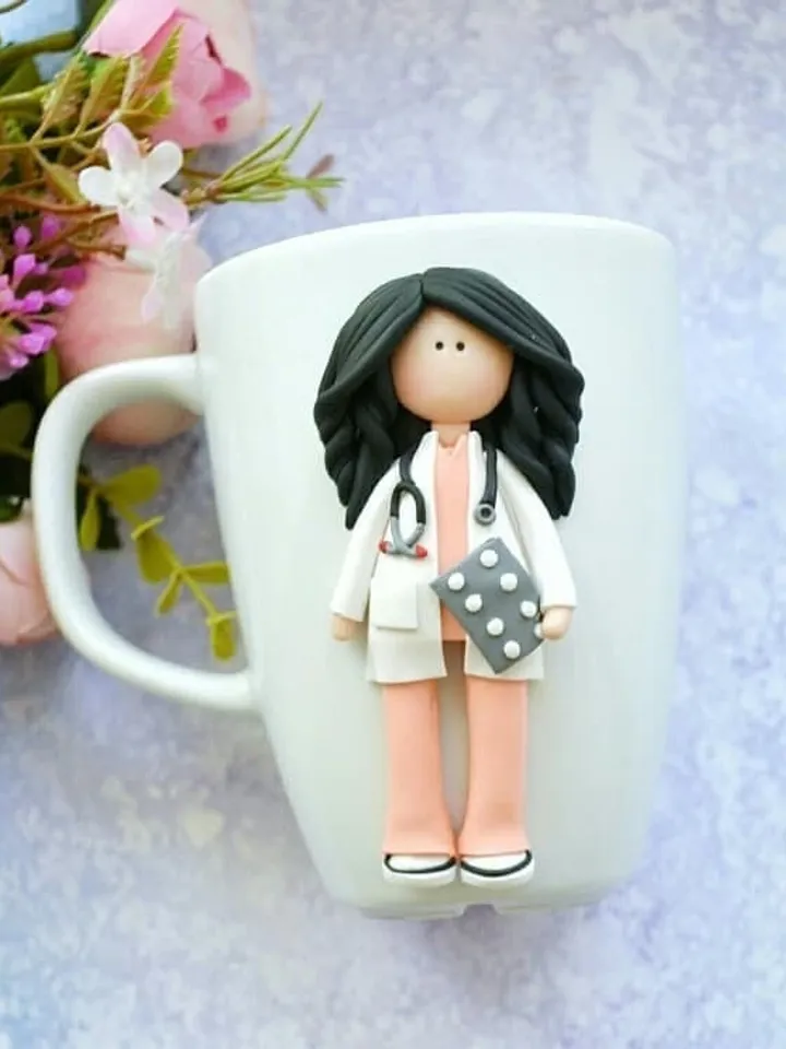 Ceramic doctor mug, personalized nurse tea cup, your portrait from photo on mug, medical professional, nursing student or graduation gift