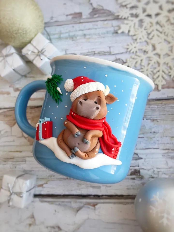 Custom Christmas mug good idea for coworker or boss gift