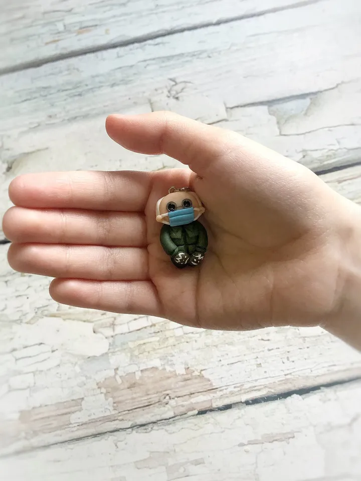 Self gift - charm with Barnie Sanders mittens doll
