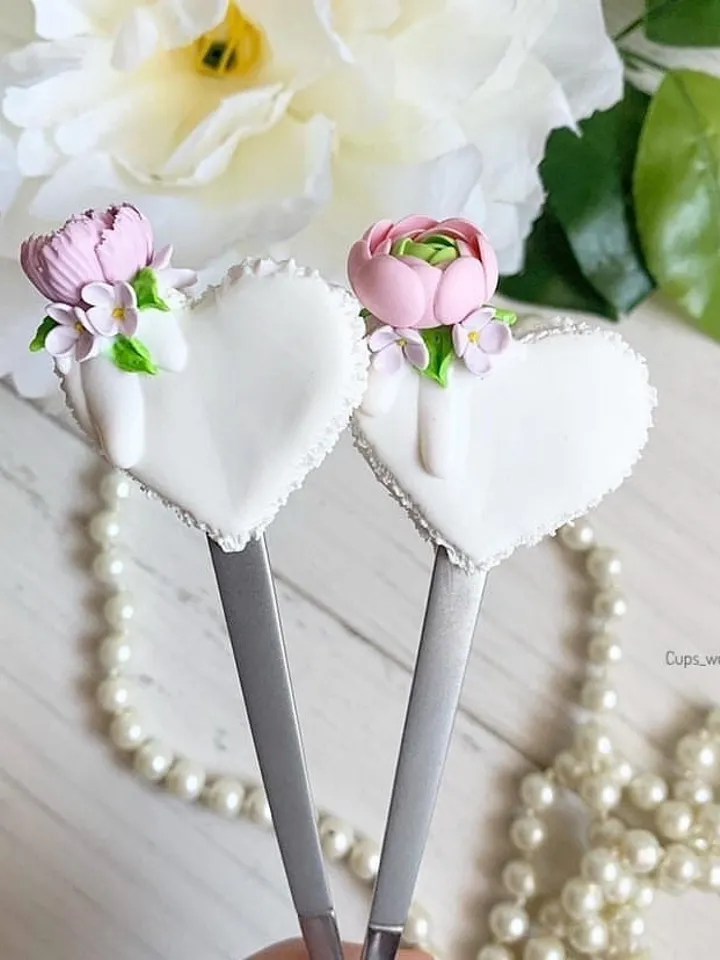 Personalized Spoon Cupcake Sweet spoon - Children tea party - polymer clay funny gift