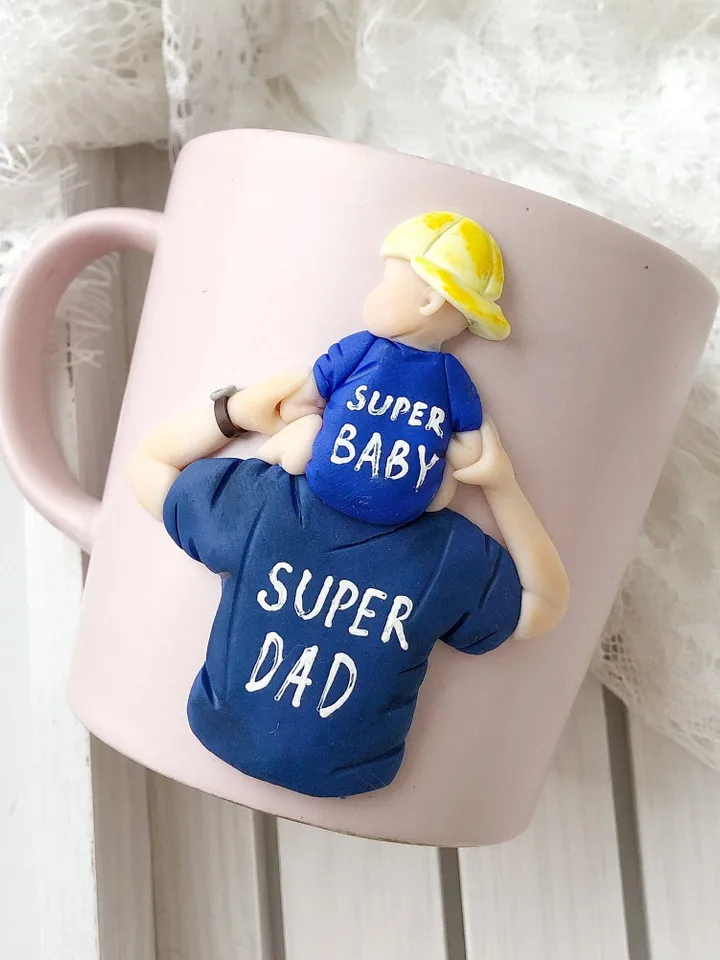 Fathers day gift step dad - ceramic coffee mug handmade