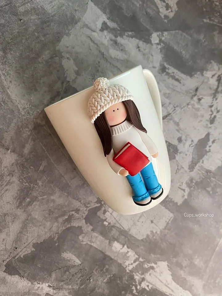2020 graduation gift personalized mug or teacher tumbler with polymer clay decor