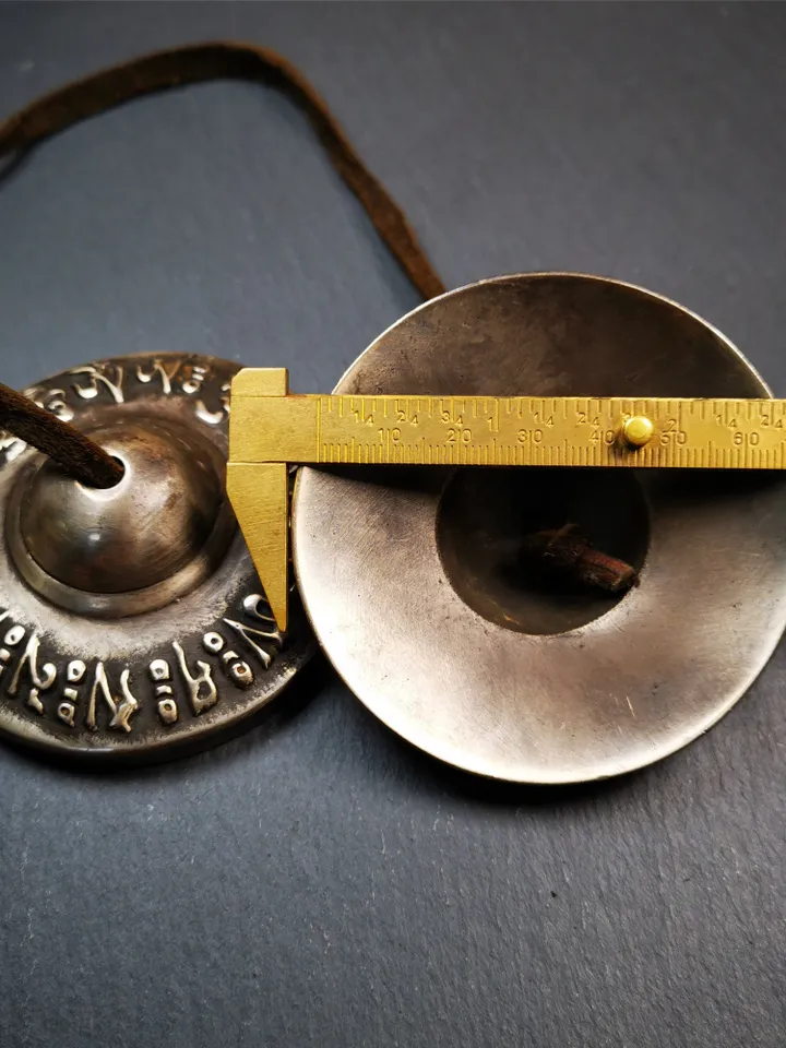 Gandhanra 7.4cm Tibetan Cymbals,OM Mantra Tingsha Bell,Buddhism Ritual Implement,Handmade in Nepal