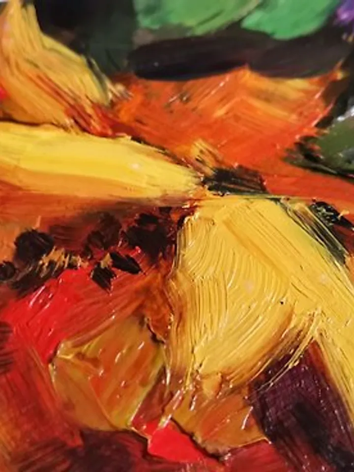 Sunflower Painting Texas Original Art Flower Oil Painting Fine Art by Verafe