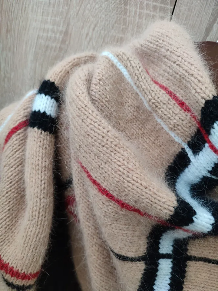 beige Scarf in Burrbery style, Winter knitted scarf with lapel, shawl for women, neck scarf, bactus, warm scarf for gift