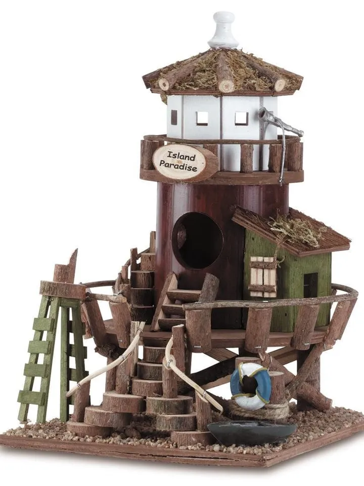 Island Paradise Wood Bird House