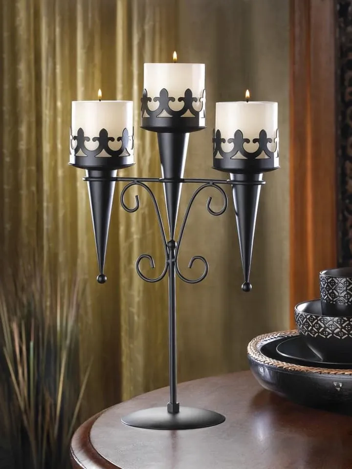 Medieval Triple Candle Stand
