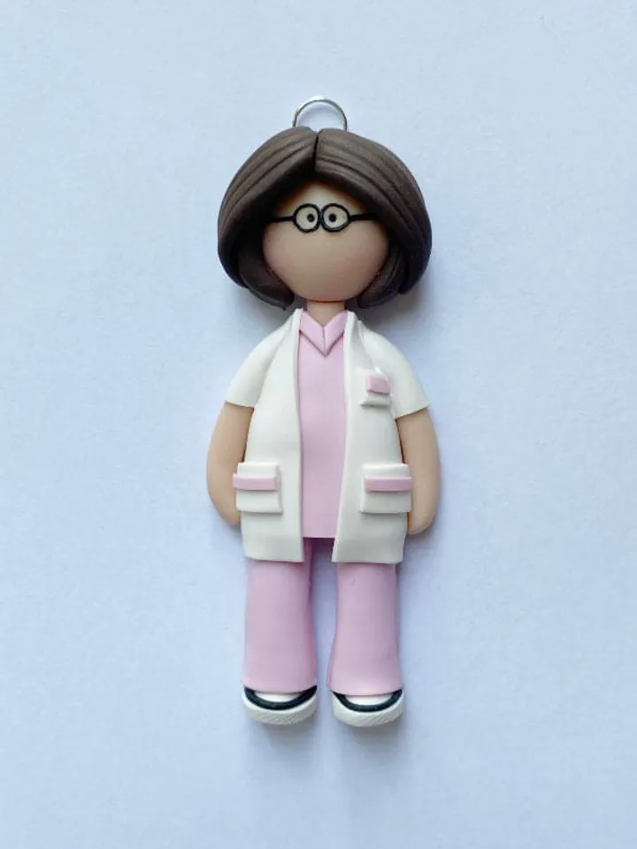 Personalized clay Nurse Figurine (RN CNA LPN), Physician's Assistant, Med-Student, Doctor, Surgeon, Personalized Ornament, Graduate Gift