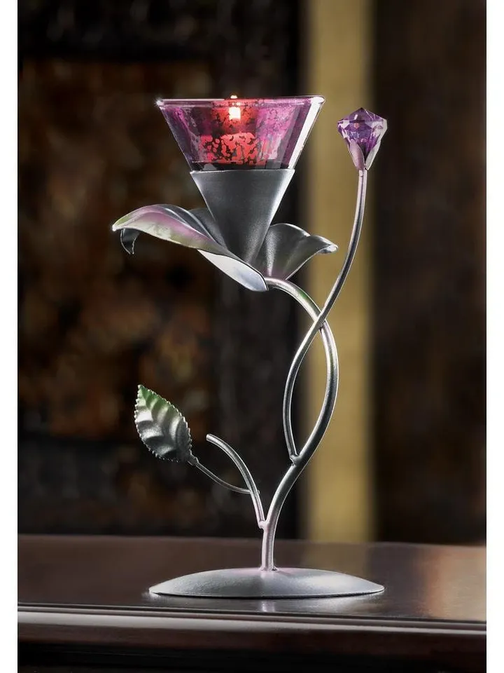 Lilac Lily Pad Tealight Holder