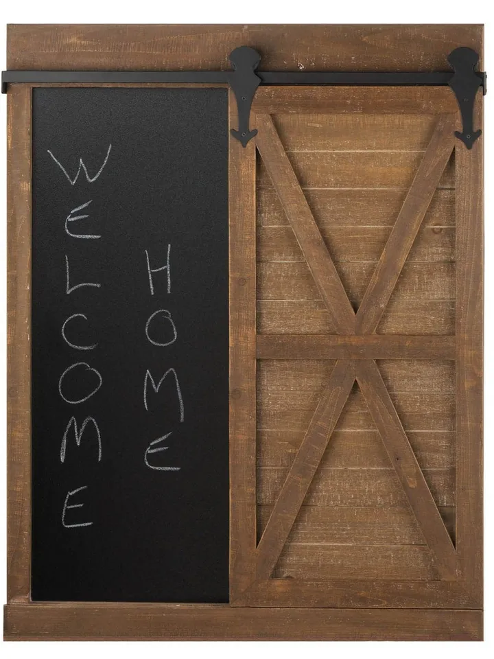 Chalkboard Mirror With Barn Door