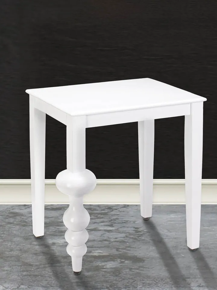 Milan White Accent Table