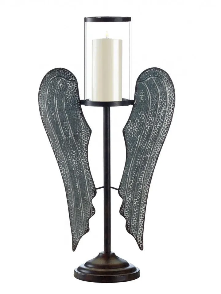 Angel Wings Farmhouse Candle Holder
